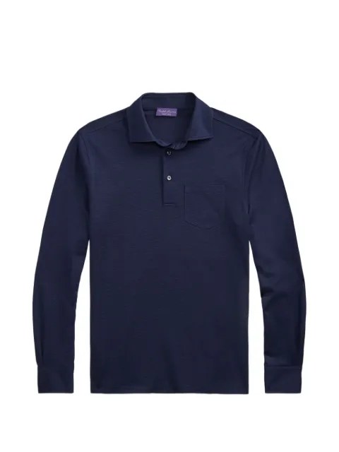 Ralph Lauren Purple Label long-sleeve pocket polo shirt