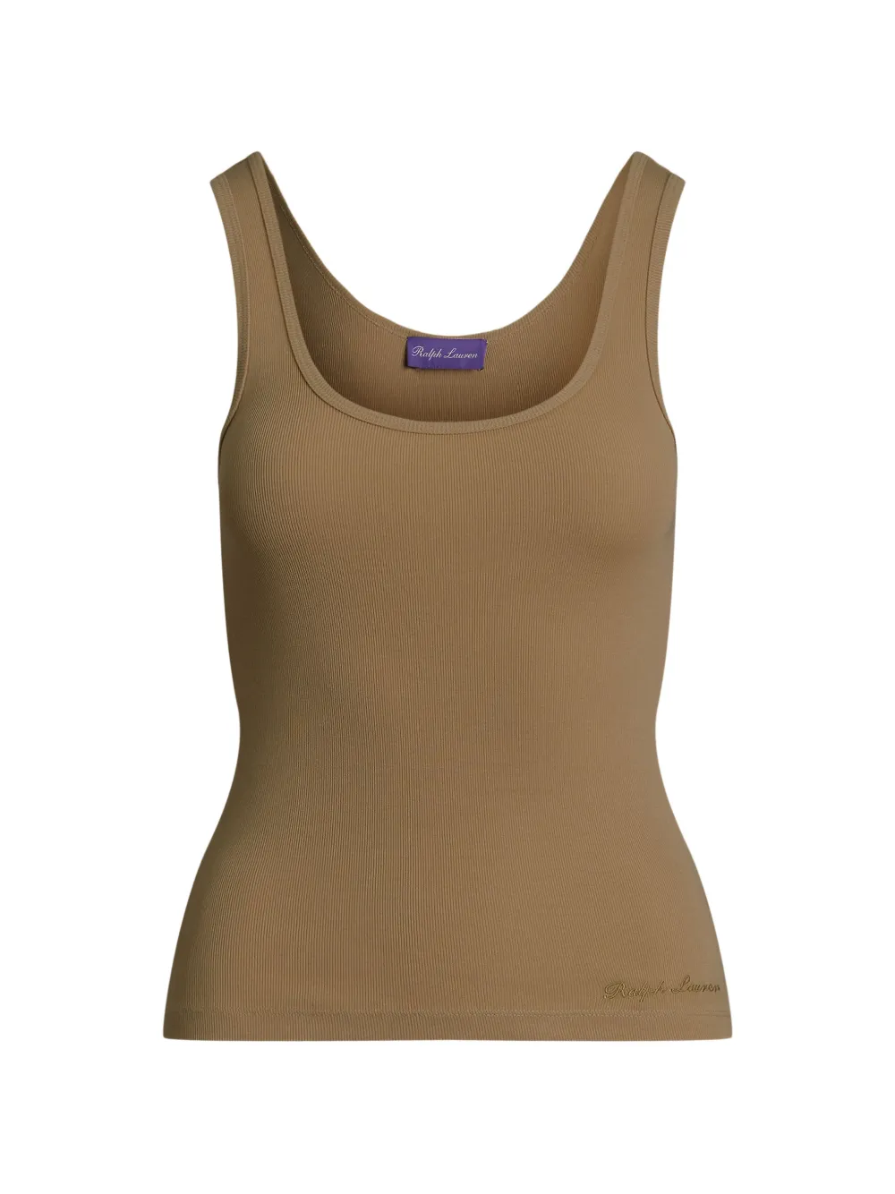 Ralph Lauren Collection Ellis ribbed-knit tank top - Braun