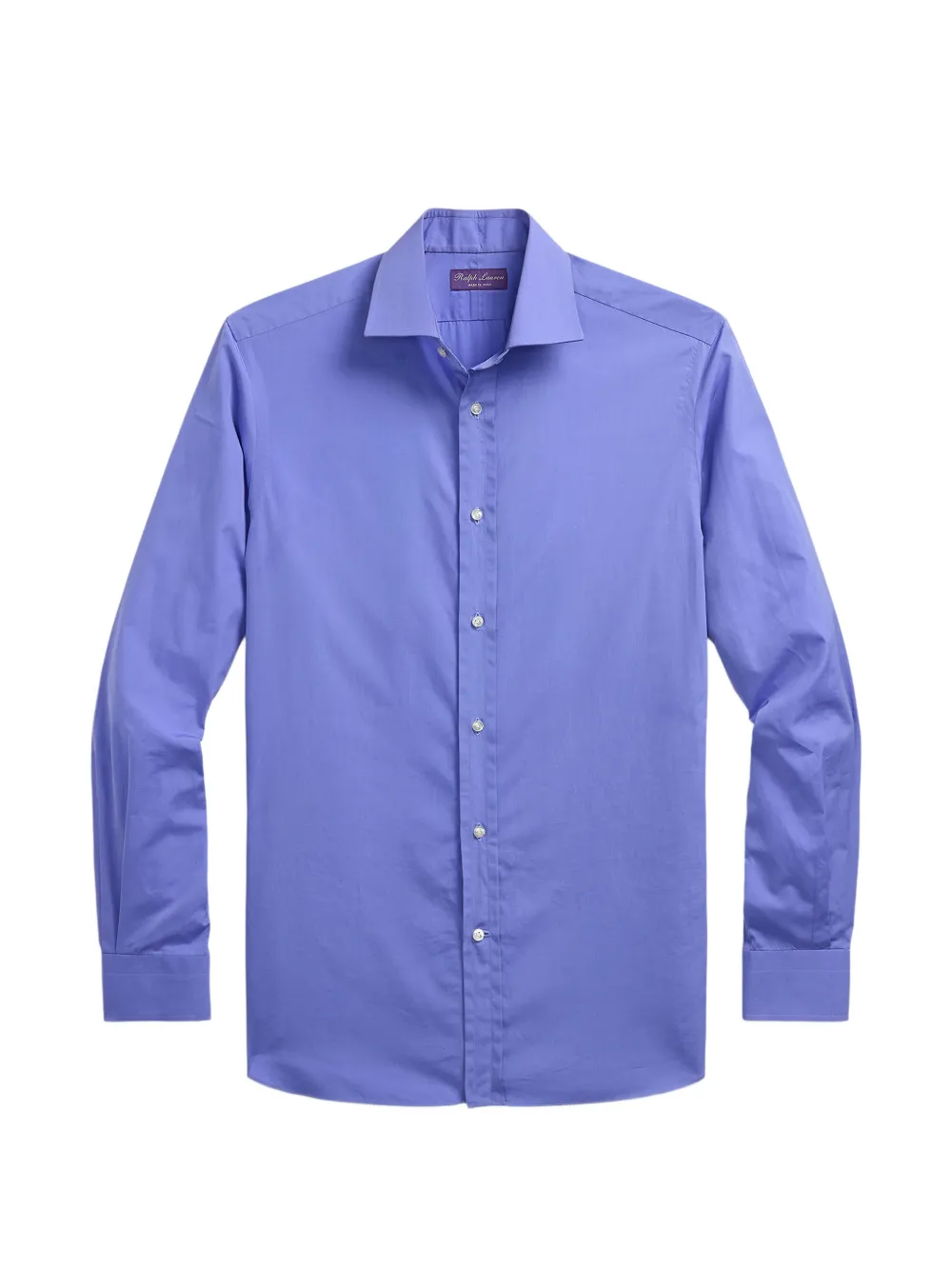 Ralph Lauren Purple Label End-on-End long-sleeve spread-collar shirt - Blu