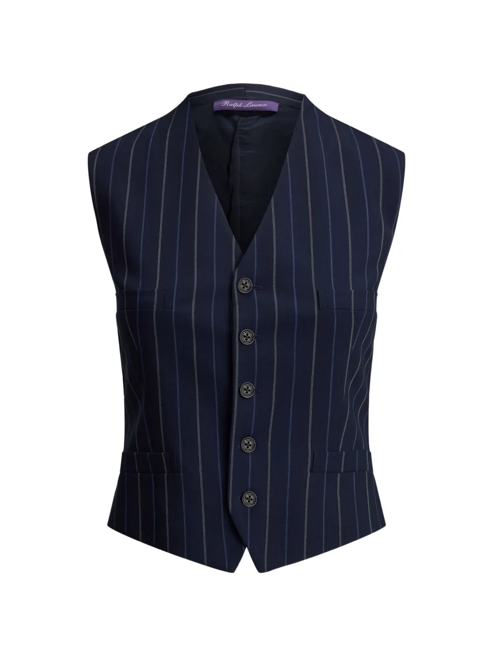 Ralph Lauren Collection Jaiden pinstriped wool waistcoat Blauw