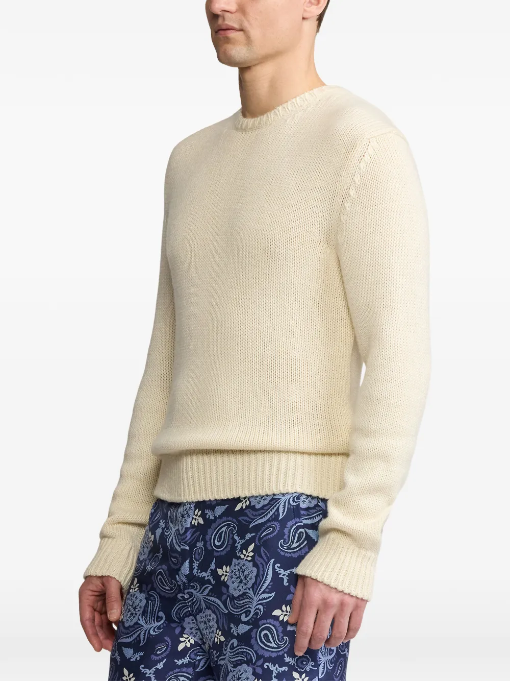 Ralph Lauren Purple Label Trui met ronde hals Beige