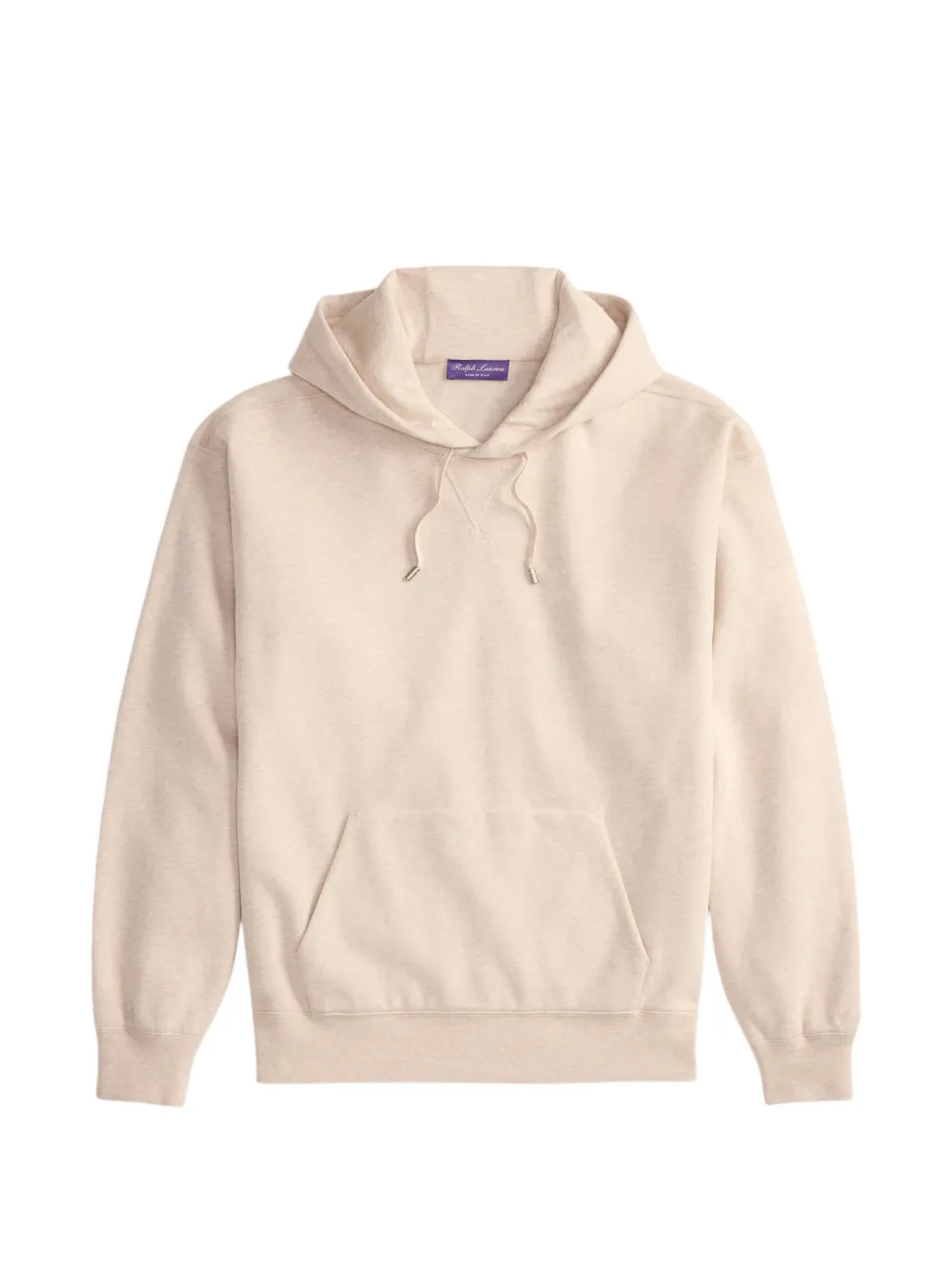 Ralph Lauren Purple Label mélange-effect drawstring hoodie Beige
