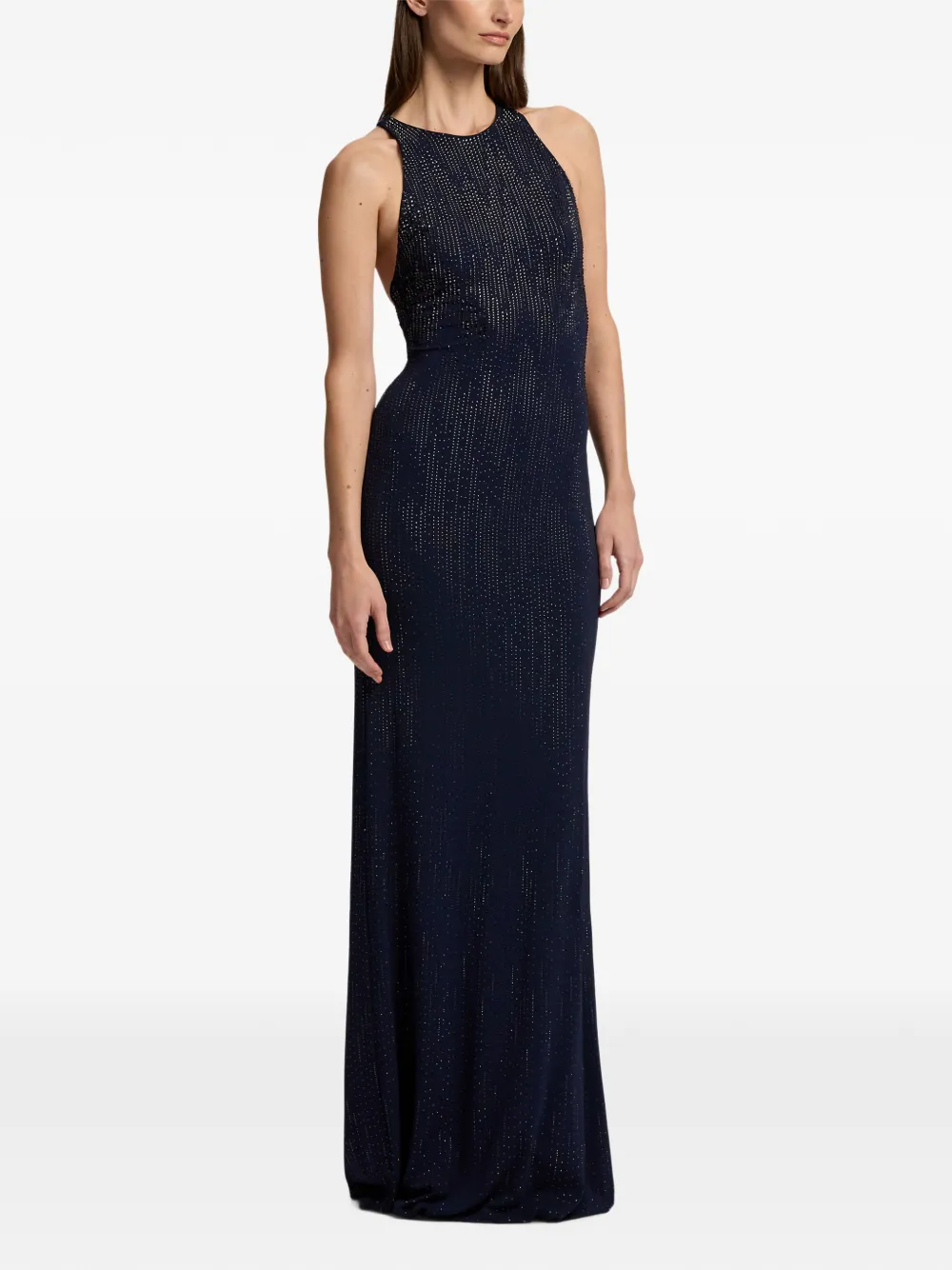 Ralph Lauren Collection crystal-embellished maxi dress Blauw
