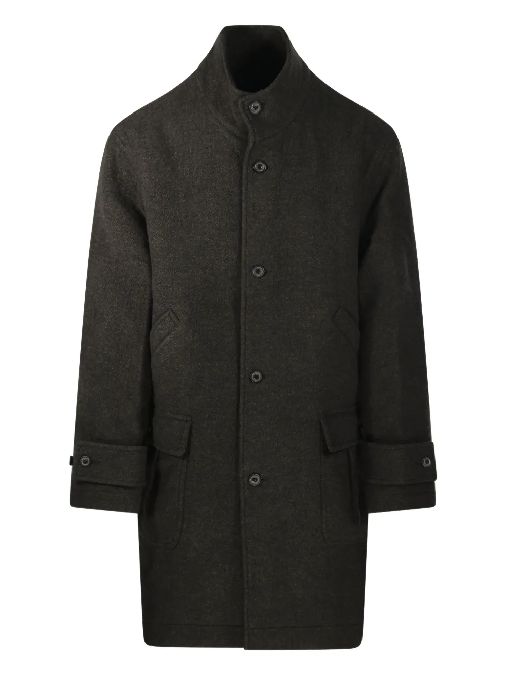 COOR stand-collar single-breasted coat | Green | Image 1