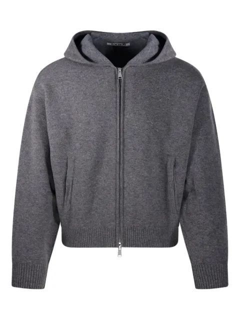 COOR zip-up knitted hoodie