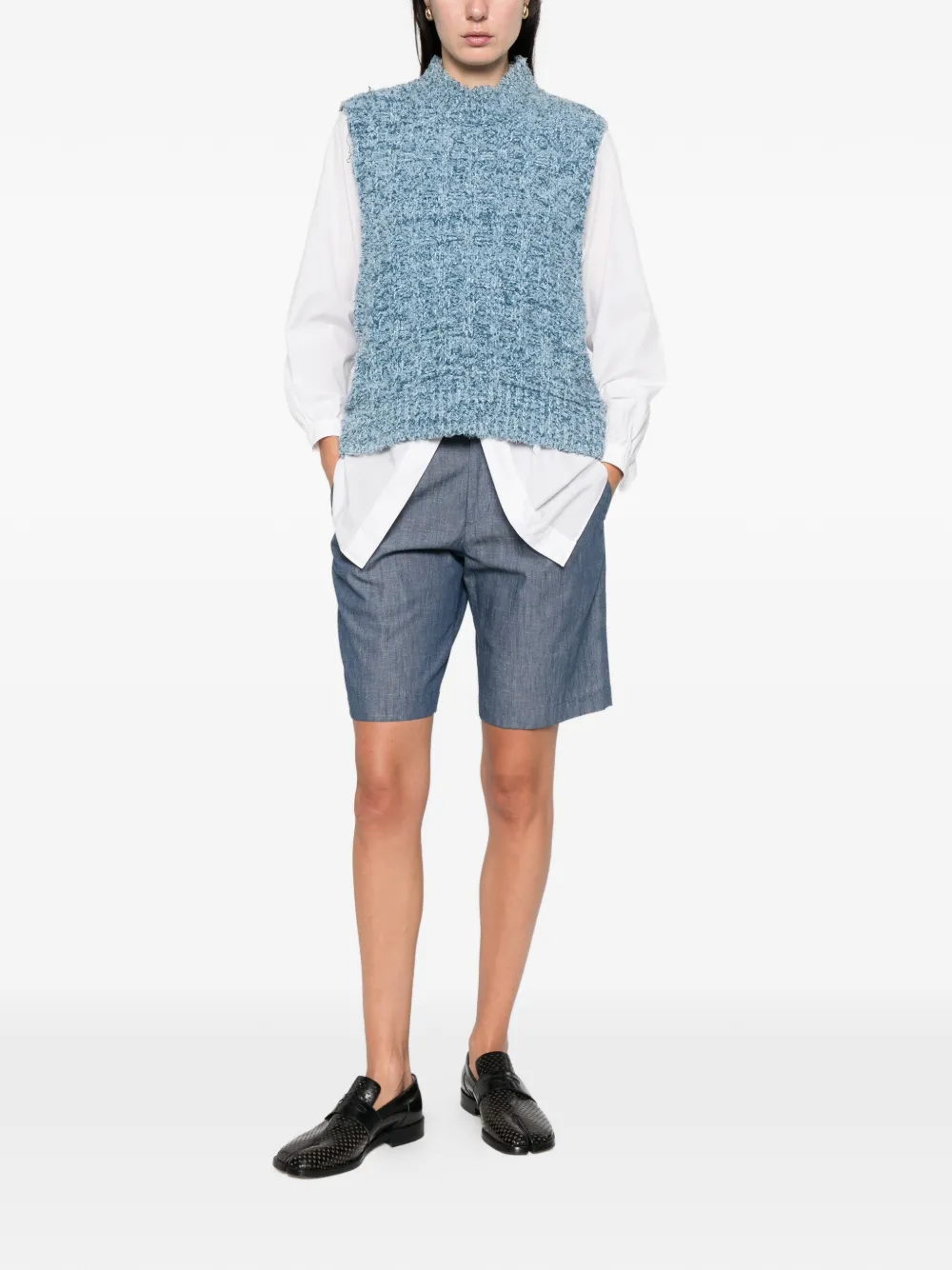 Junya Watanabe Comme des Garçons Pre-Owned 2012 pleated tailored shorts | Image 2