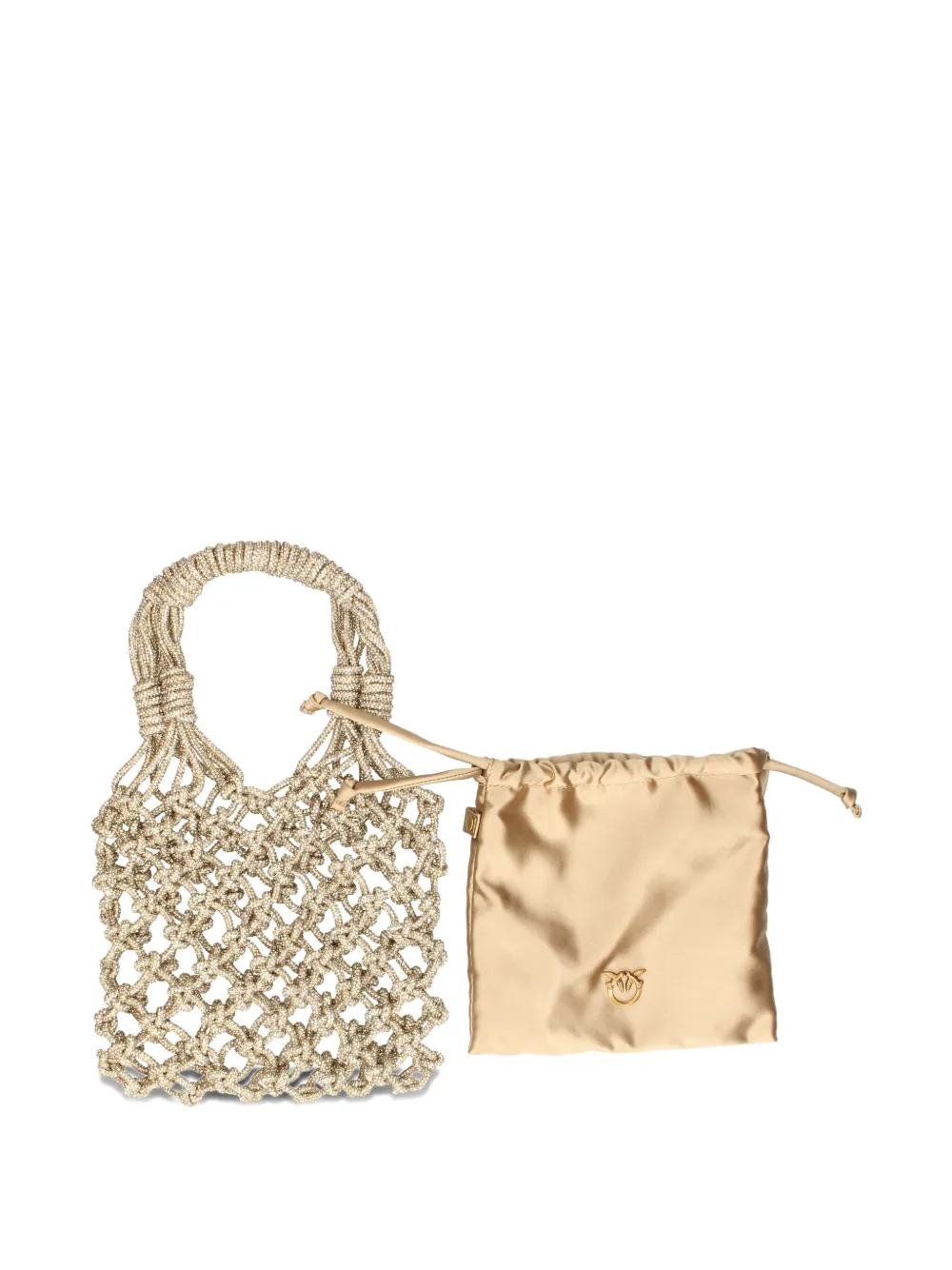 PINKO Geknoopte shopper Goud