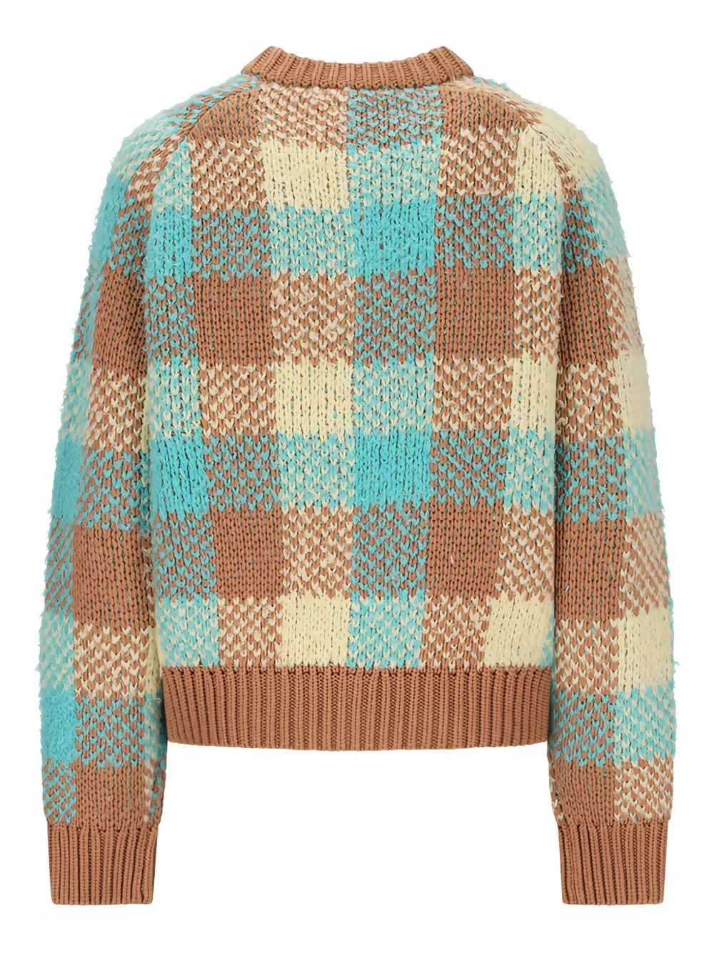 Guest In Residence Check-pattern Buttoned Cardigan In Brown