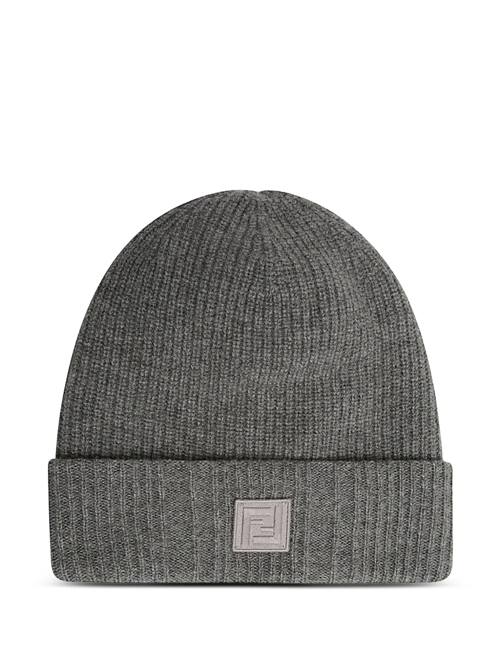 FENDI logo-patch beanie hat | Grey | Image 1