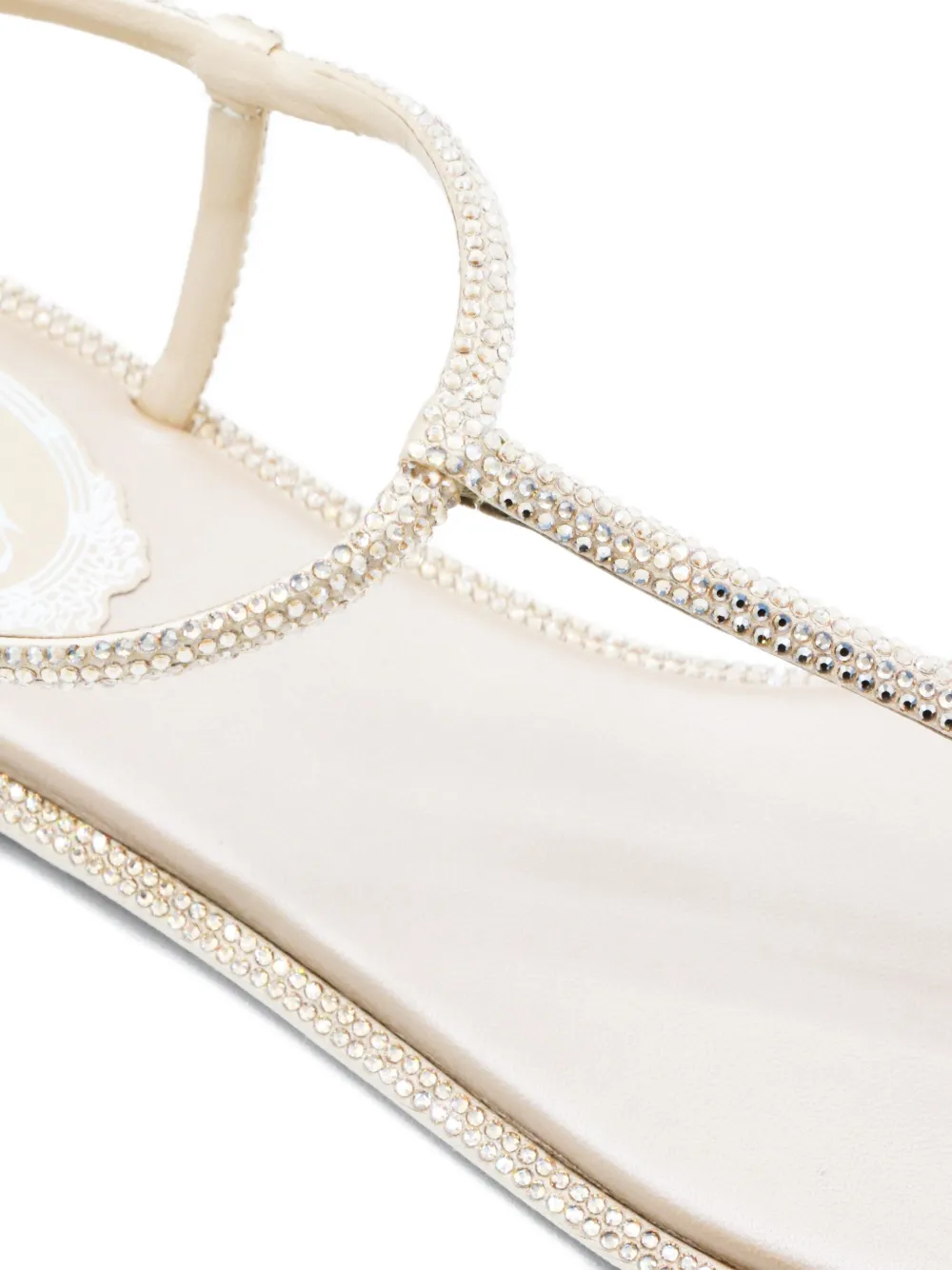 René Caovilla Diana Embellished-strap Sandals In Neutral