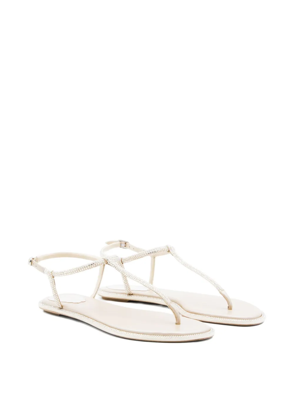 René Caovilla Diana Embellished-strap Sandals In Neutral