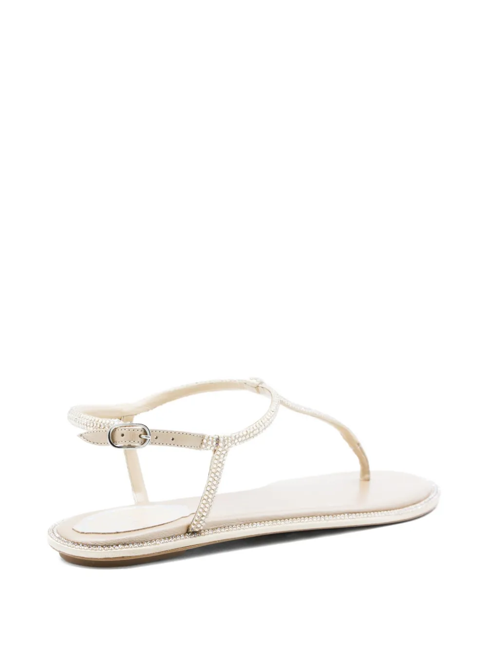 René Caovilla Diana Embellished-strap Sandals In Neutral