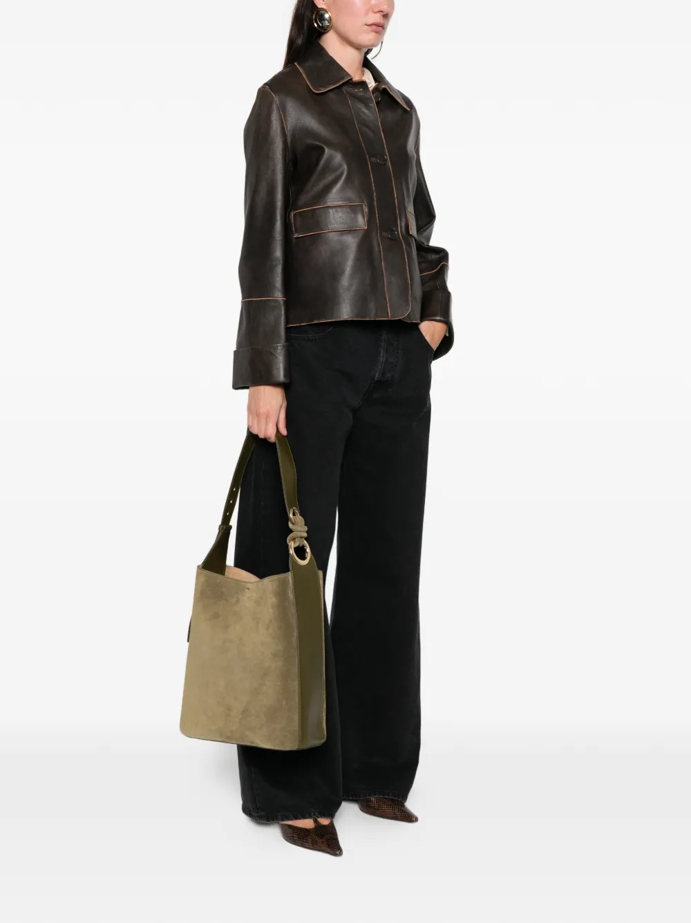 Anya Hindmarch knot detail tote bag - Groen