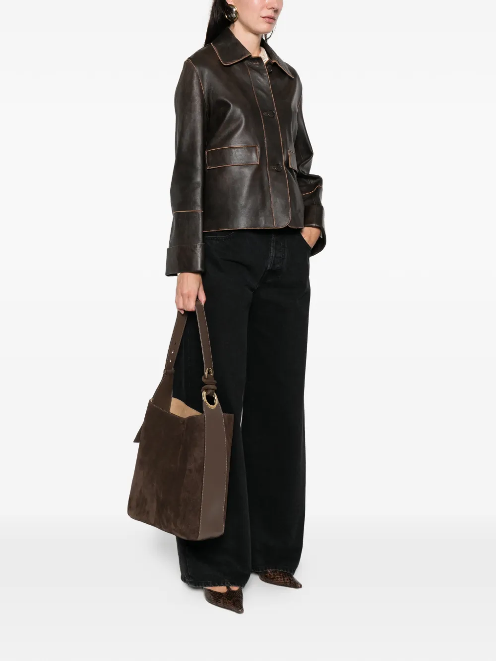 Anya Hindmarch knot detail tote bag - Bruin