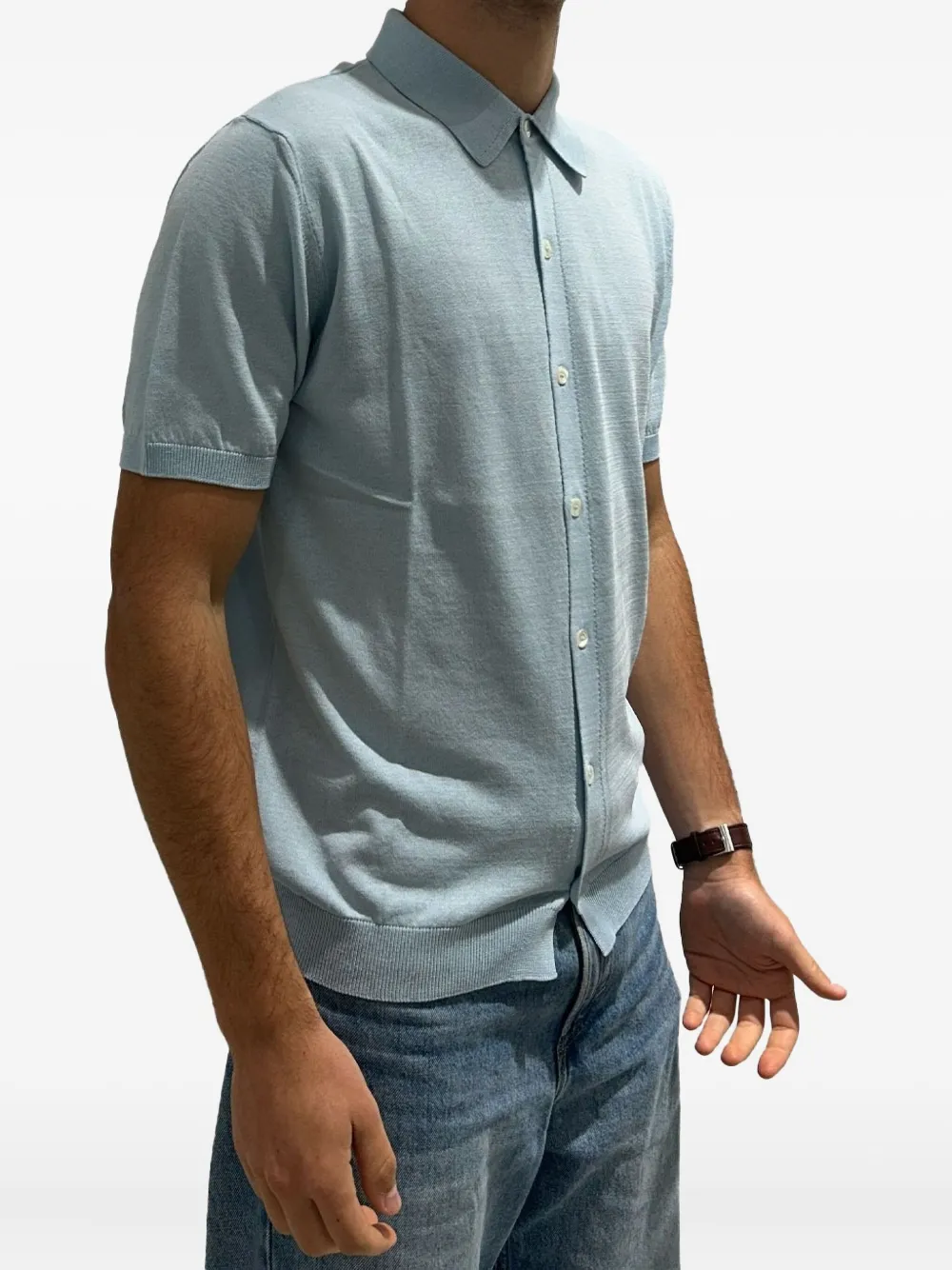 RAYNE 1896 knitted shirt - Blauw