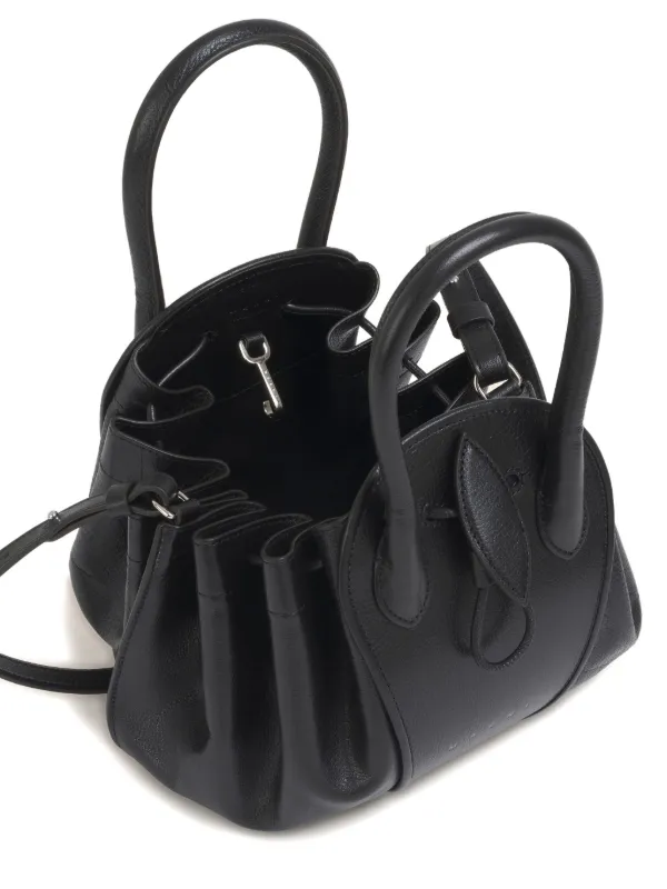 Marni Tulipea レザーハンドバッグ S | ブラック | FARFETCH JP