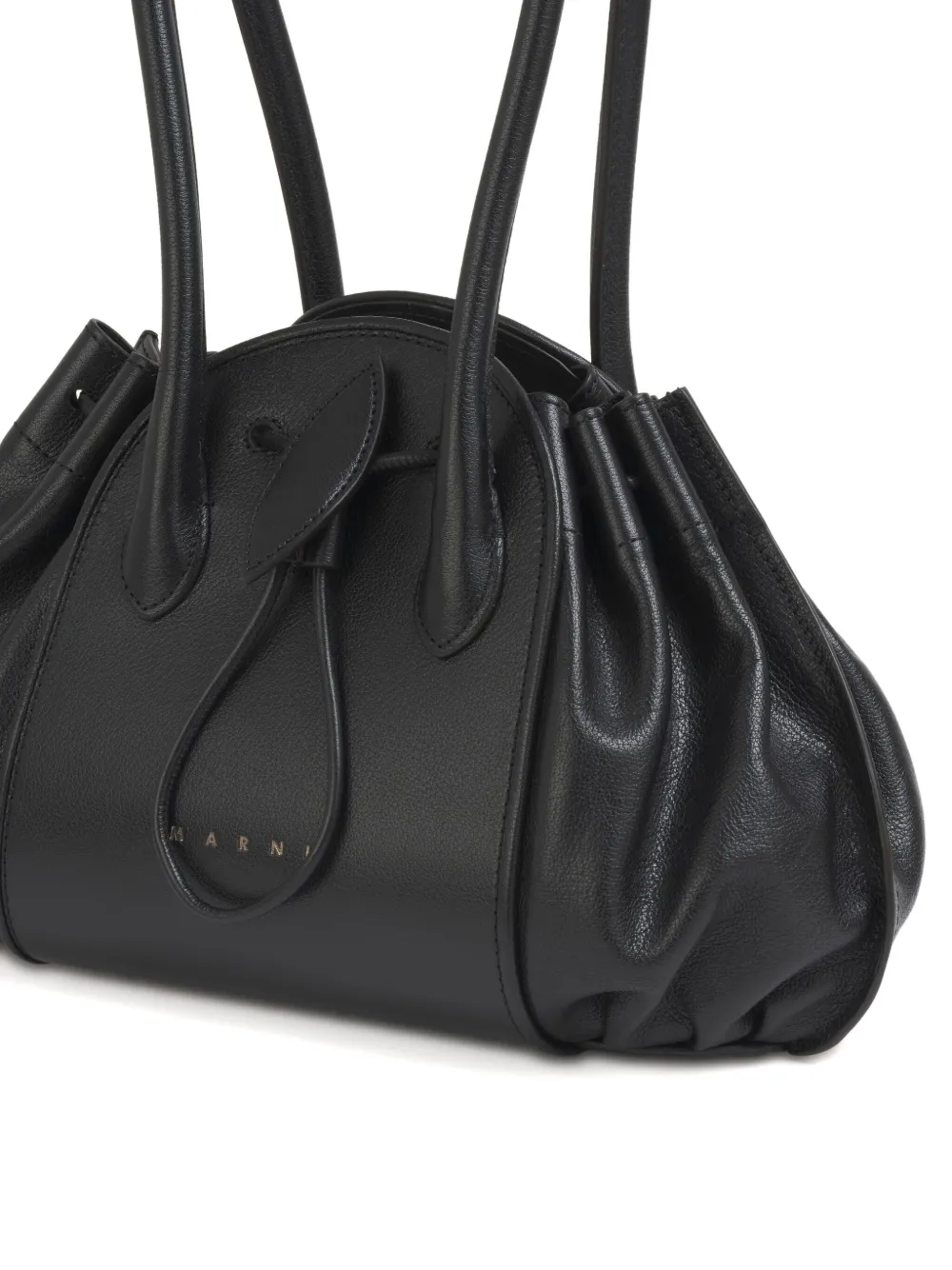 Marni Shopper van soepel leer Zwart