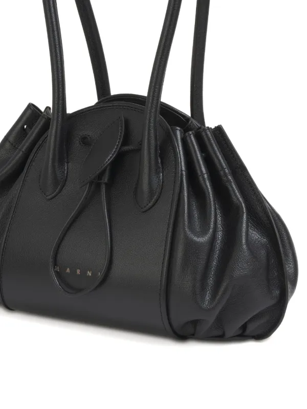 Marni レザートートバッグ | ブラック | FARFETCH JP
