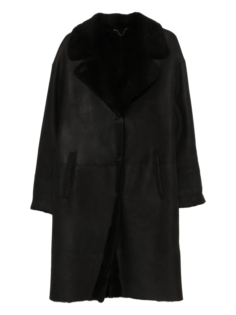 A.N.G.E.L.O. Vintage Cult Cappotto in shearling anni 1990 - Nero