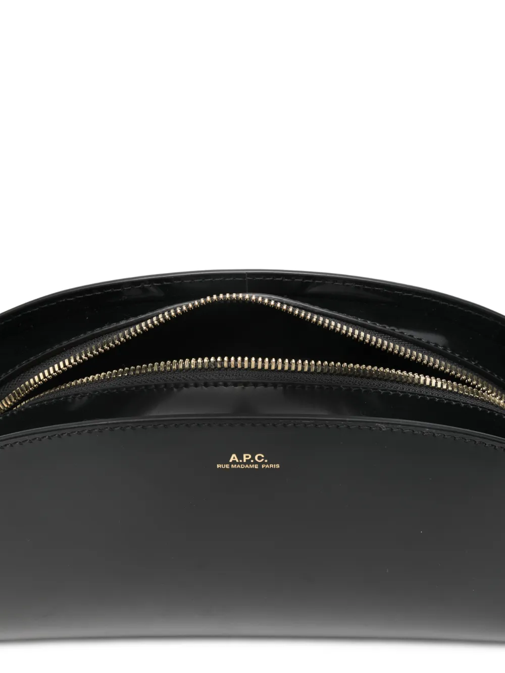 Apc Small Demi-lune Shoulder Bag In Black