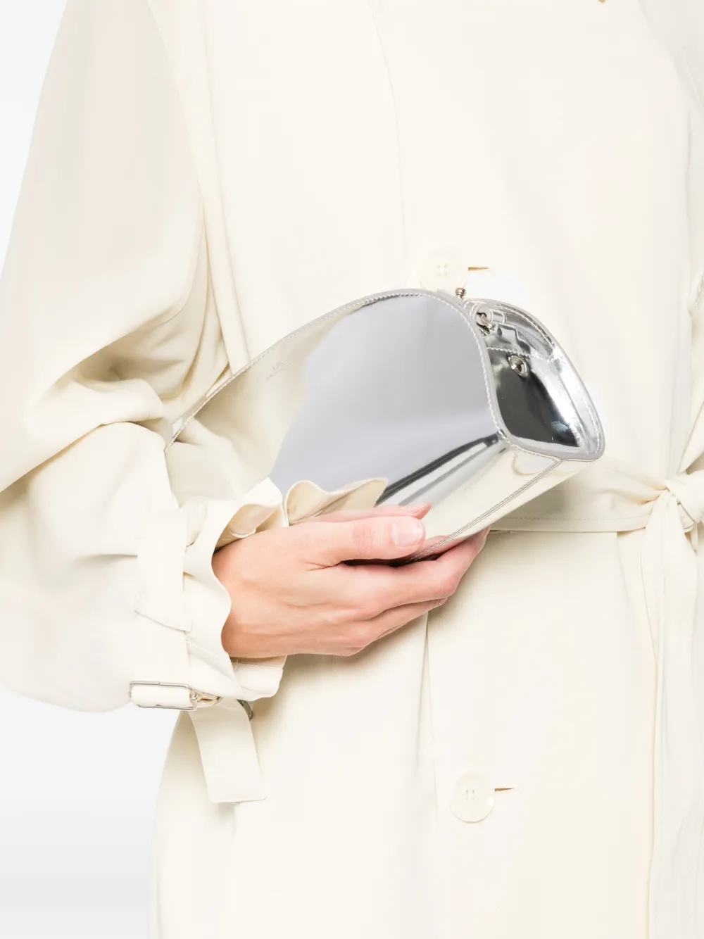 A.P.C. Demi-Lune zip shoulder bag - Zilver