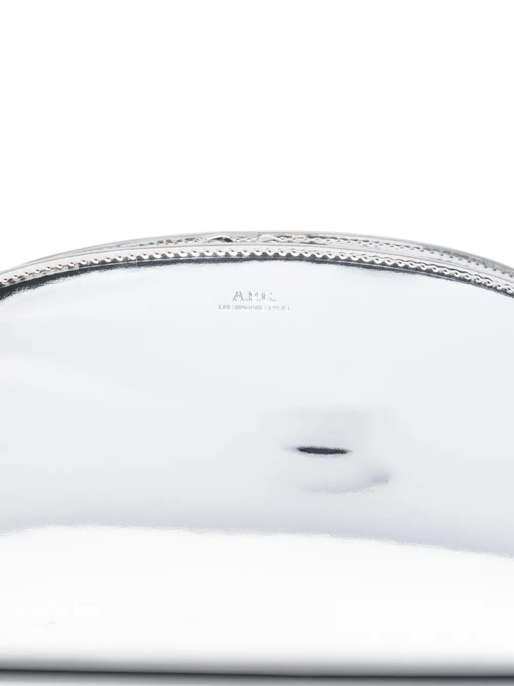 Apc Demi-lune Zip Shoulder Bag In Silver