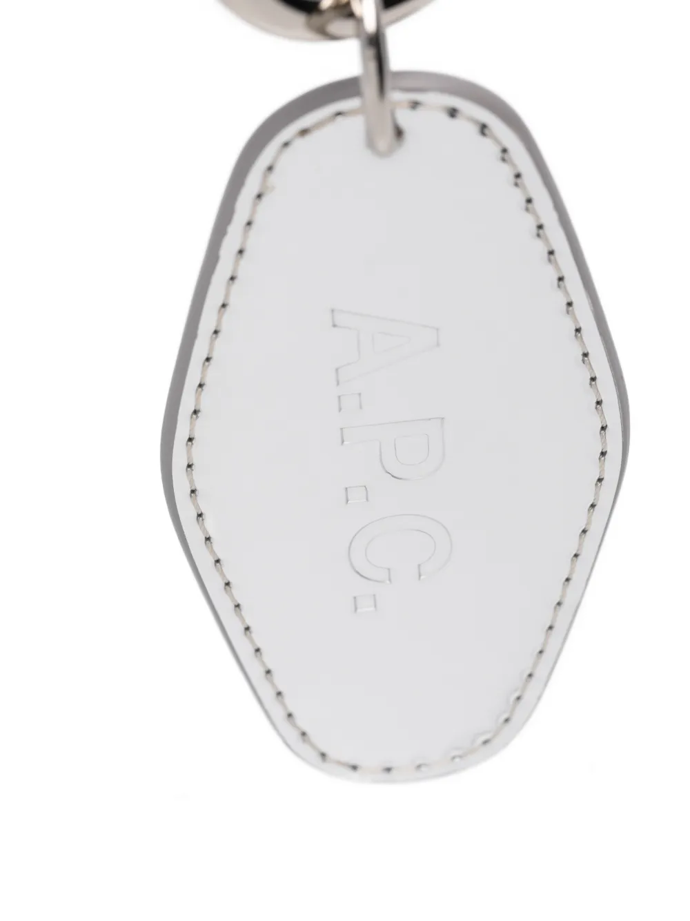 Apc Logo-charm Keyring In Silver