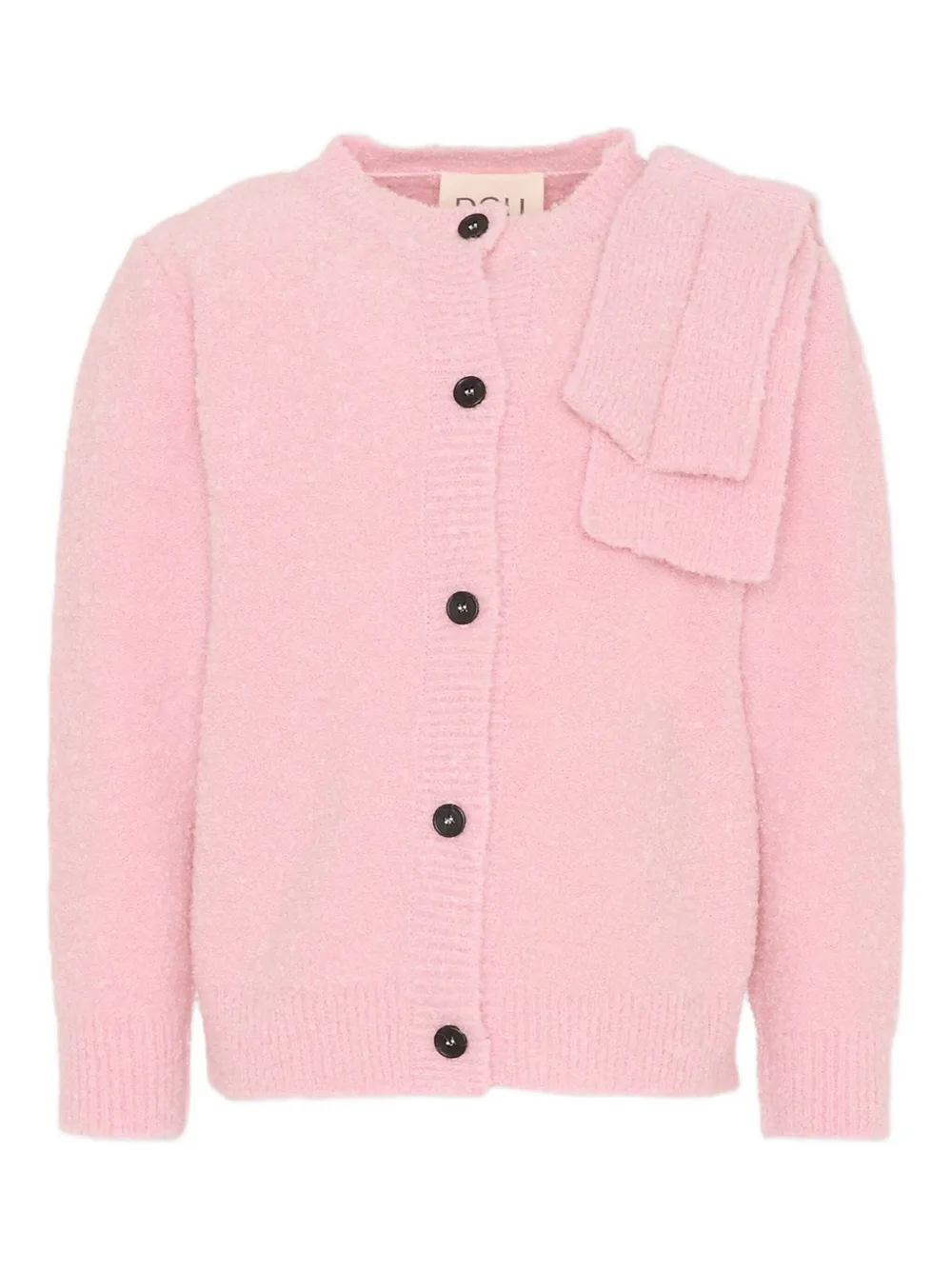 Douuod Kids button scarf cardigan - ピンク