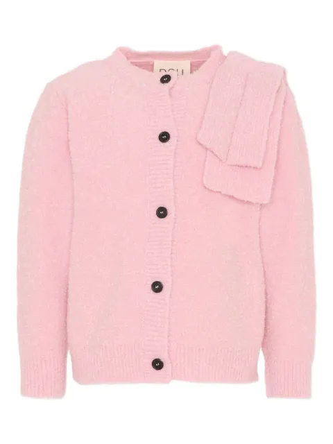 Douuod Kids button scarf cardigan