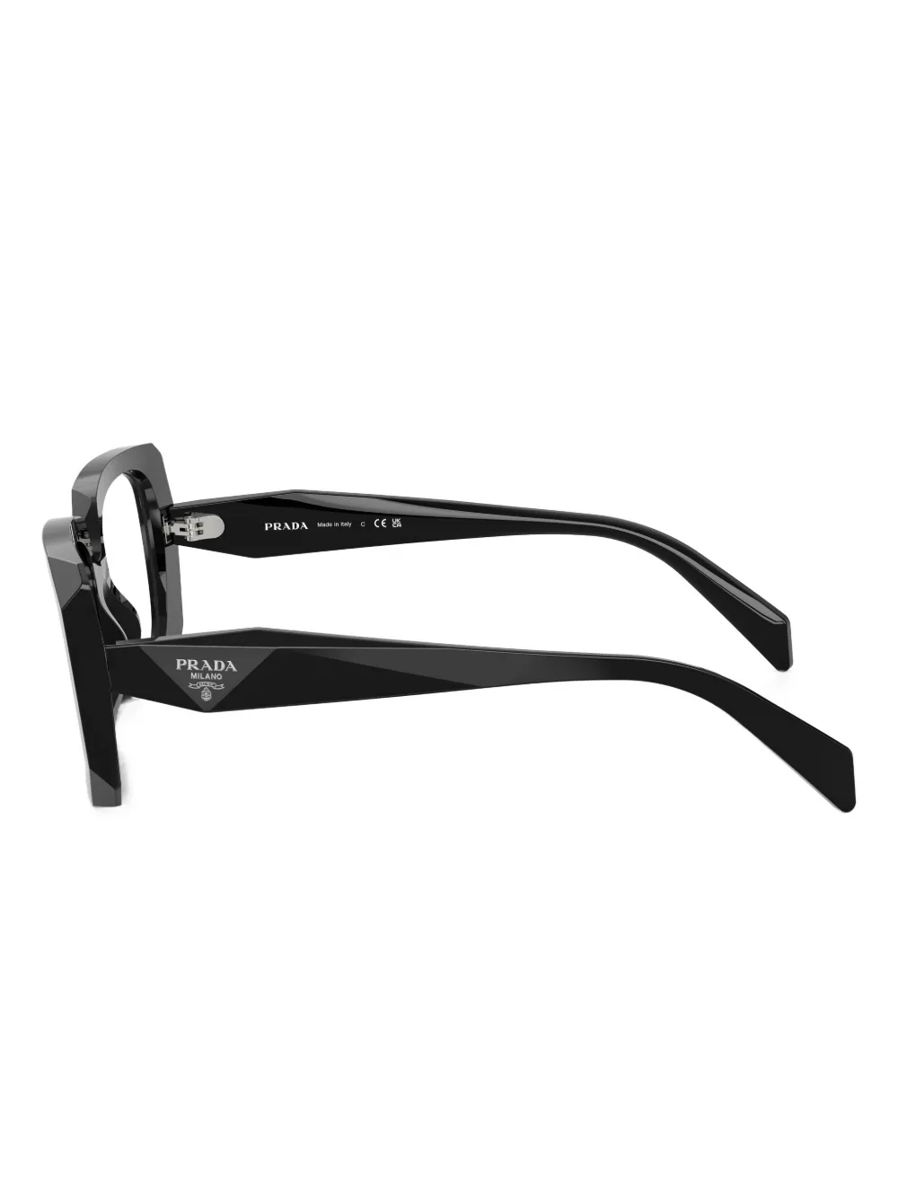 Prada Eyewear Bril met geometrisch montuur Zwart