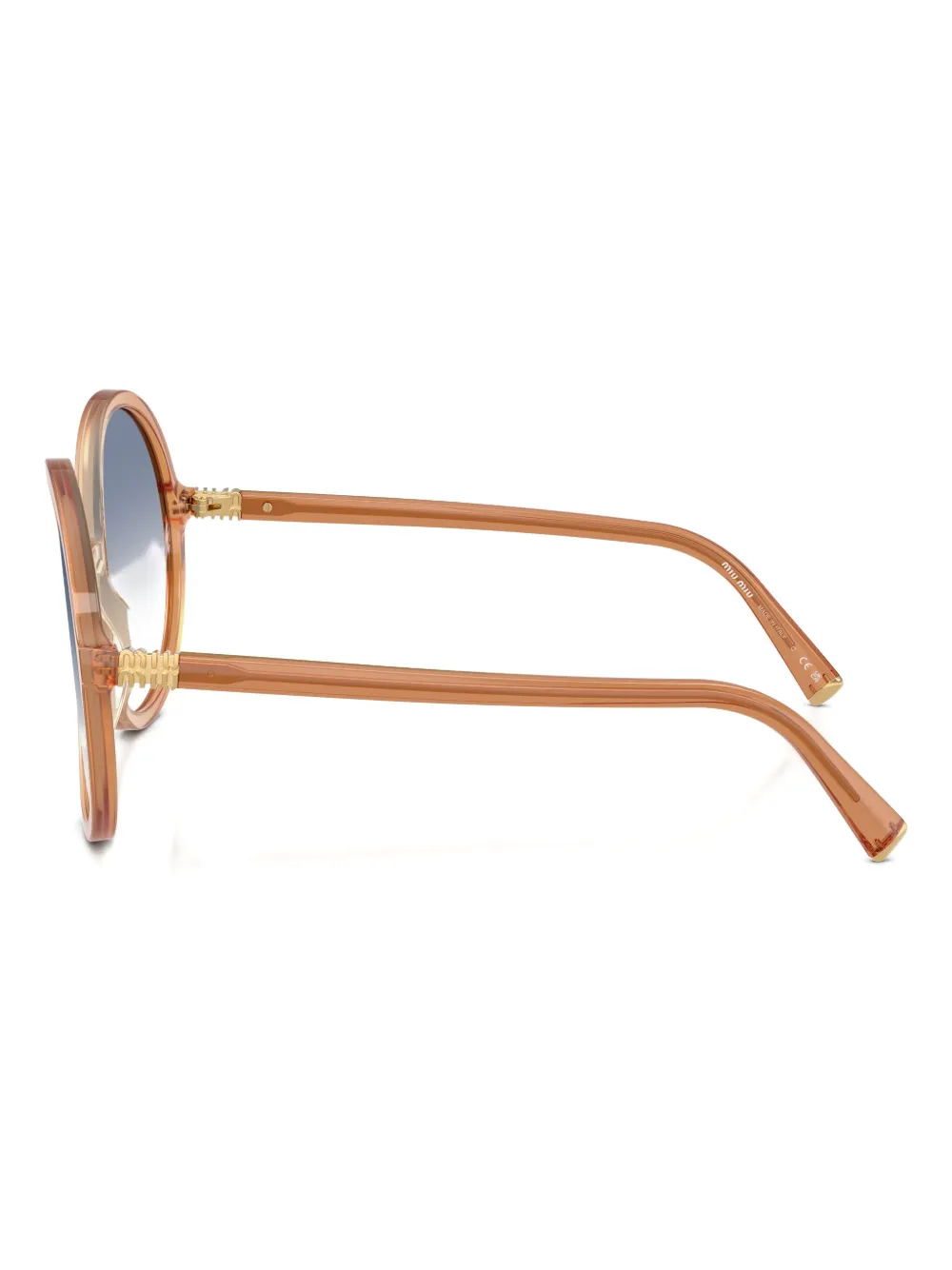 Miu Miu Round-frame Sunglasses In Brown
