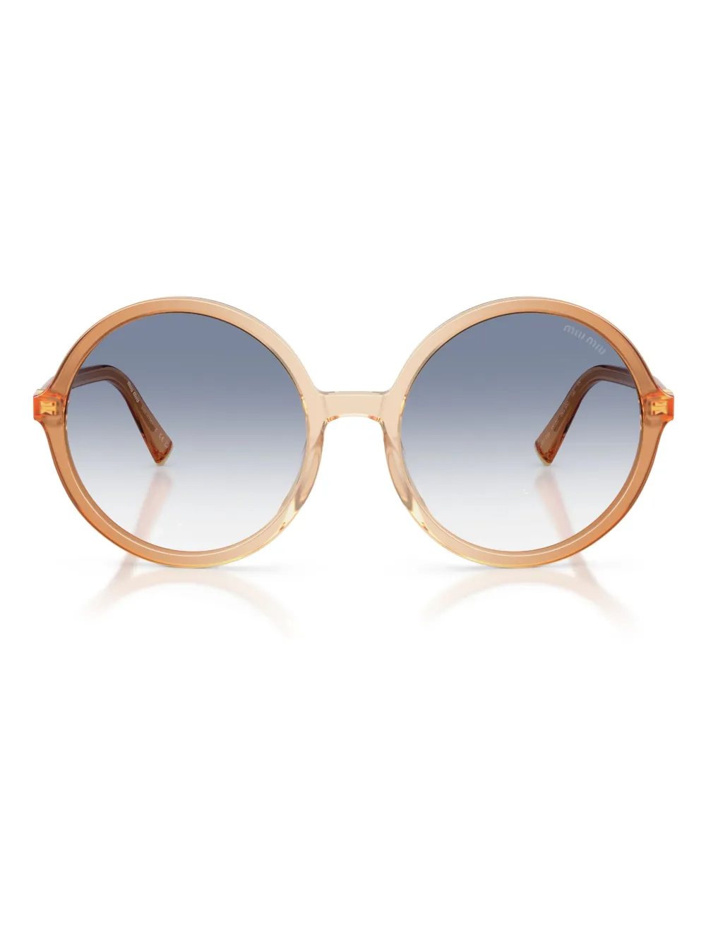 Miu Miu Round-frame Sunglasses In Brown