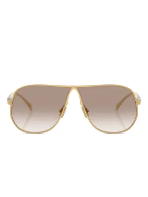 Miu Miu Eyewear オーバーサイズ リムレス サングラス | ゴールド