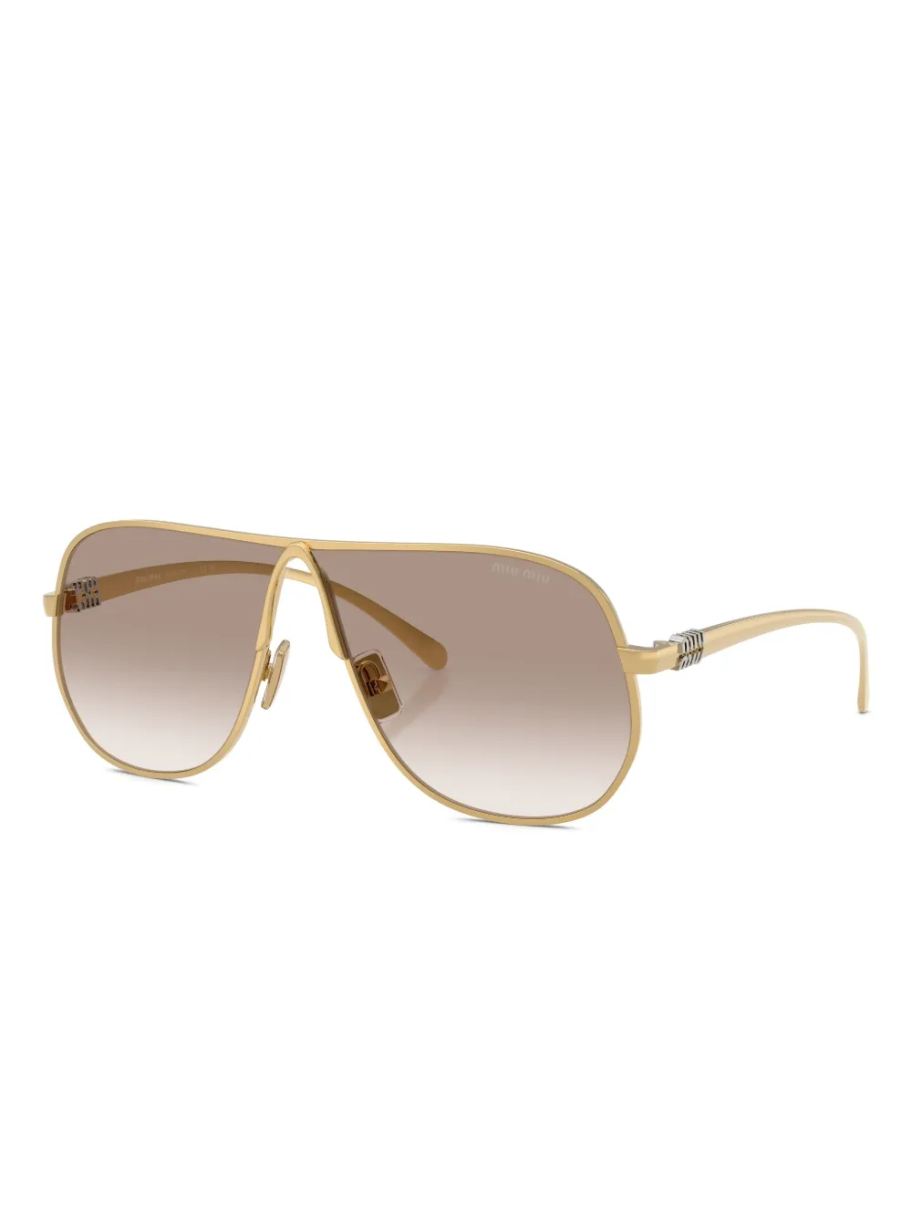 Miu Miu Eyewear Zonnebril met geometrisch montuur - Goud