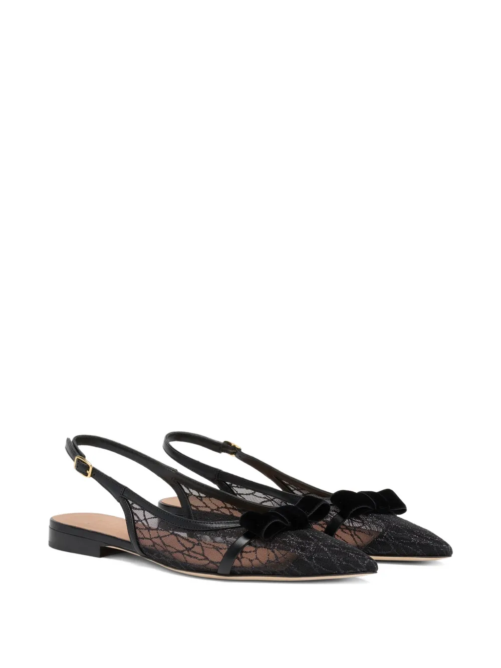 Malone Souliers Jama platte slingback pumps Zwart