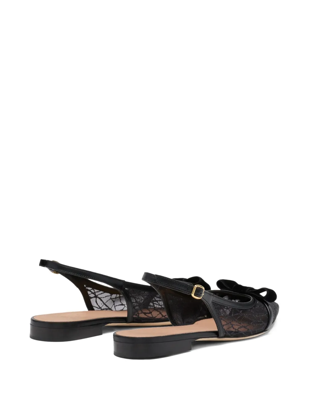 Malone Souliers Jama platte slingback pumps Zwart