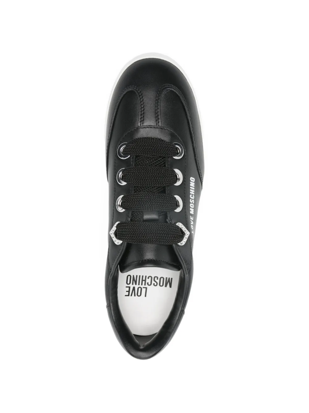 Love Moschino Leren sneakers Zwart