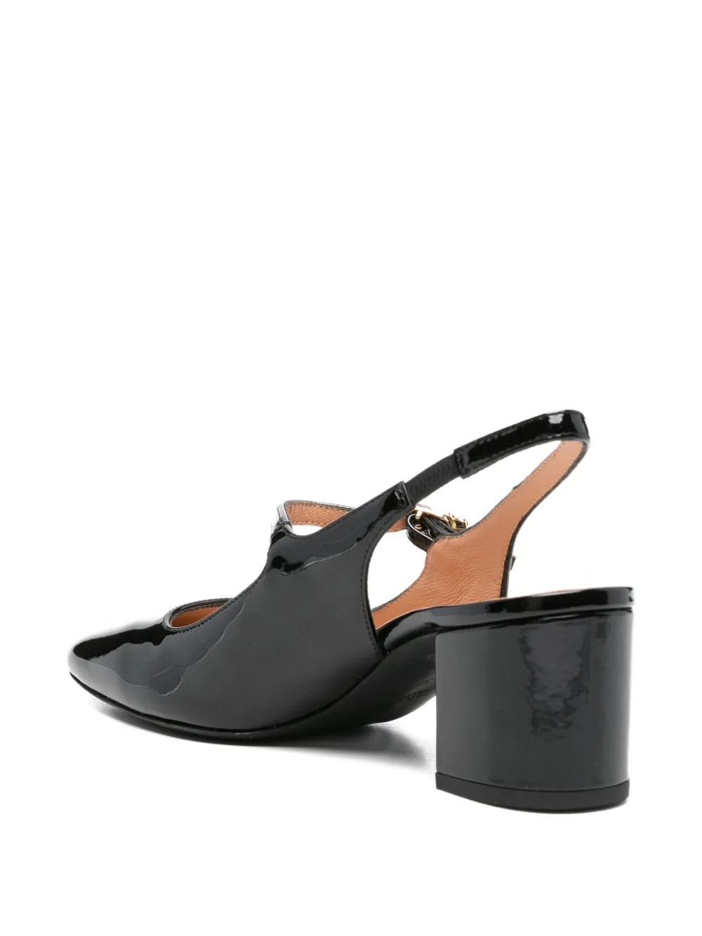 Love Moschino square-toe leather pumps Zwart