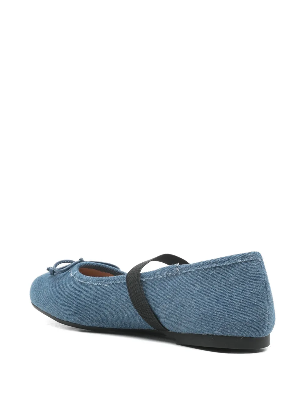 Love Moschino bow-detail strap ballet flats Blauw