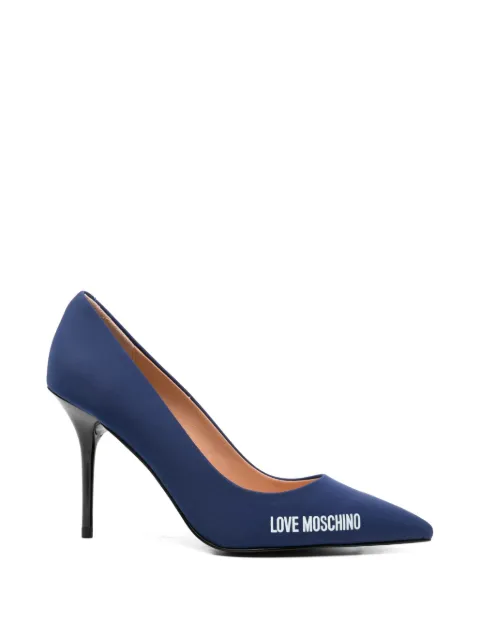 Love Moschino logo-print pumps