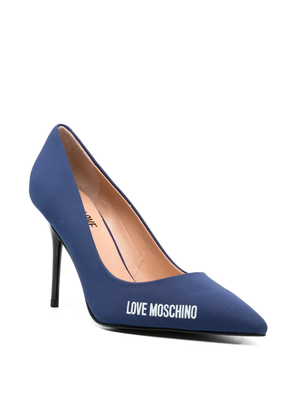 Love Moschino logo-print pumps Blauw
