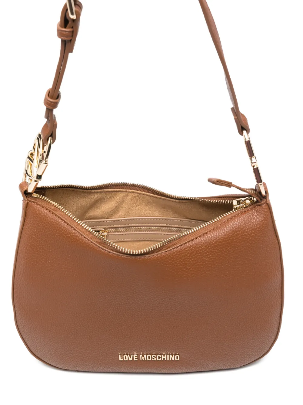 Love Moschino Schoudertas met logo Bruin