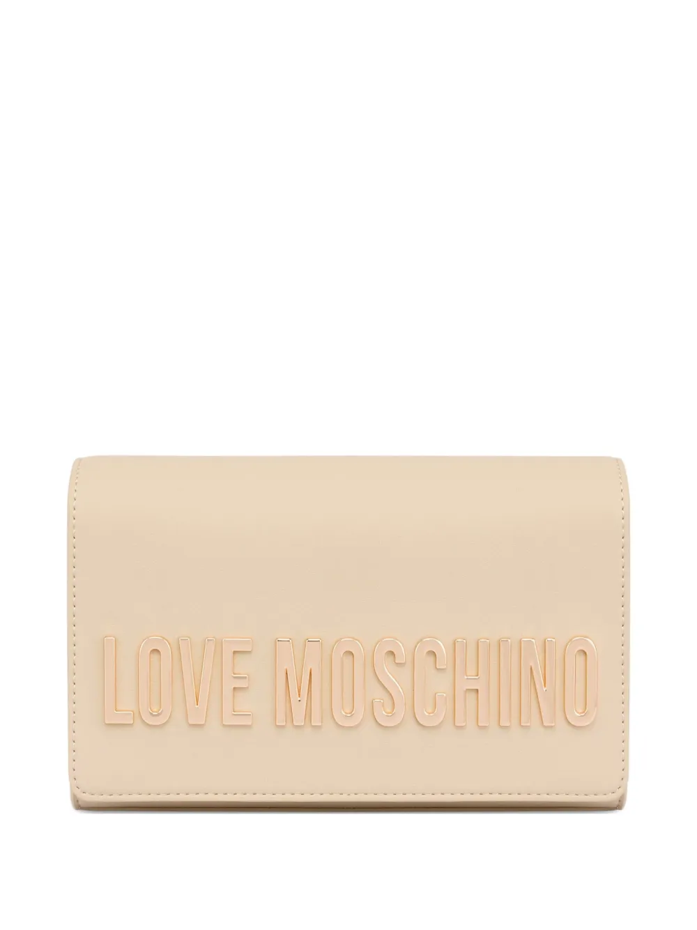 Love Moschino embossed chain shoulder bag - Toni neutri