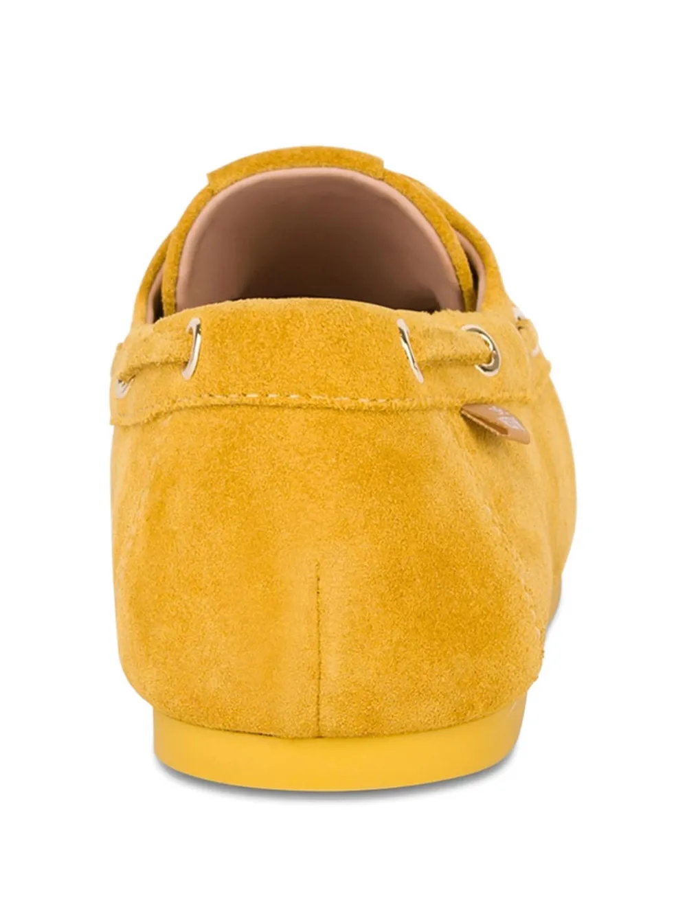 Love Moschino Suède loafers met veters Geel