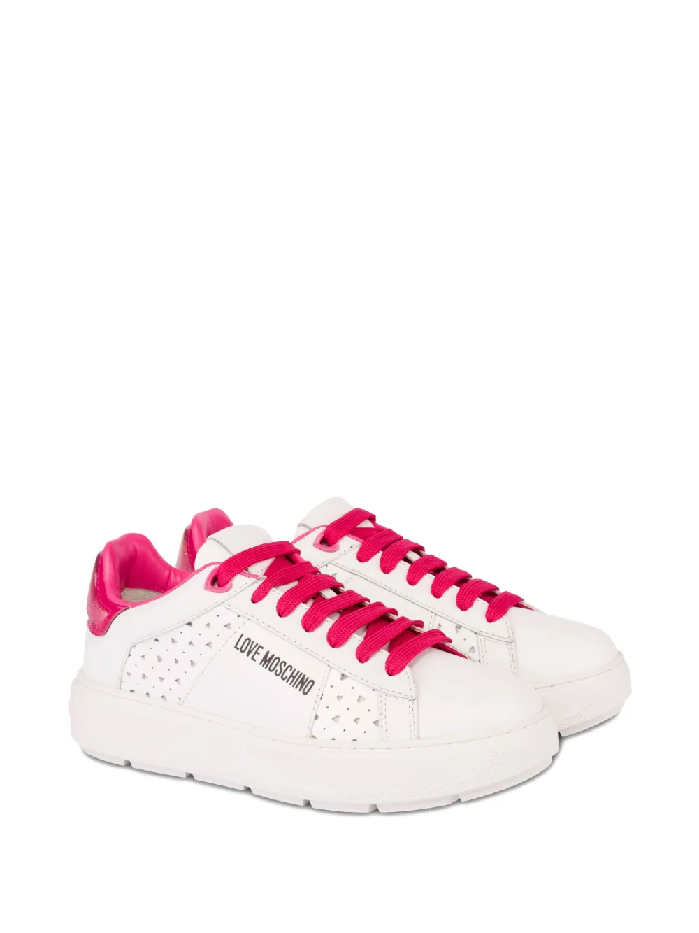 Love Moschino Sneakers met logo - Wit