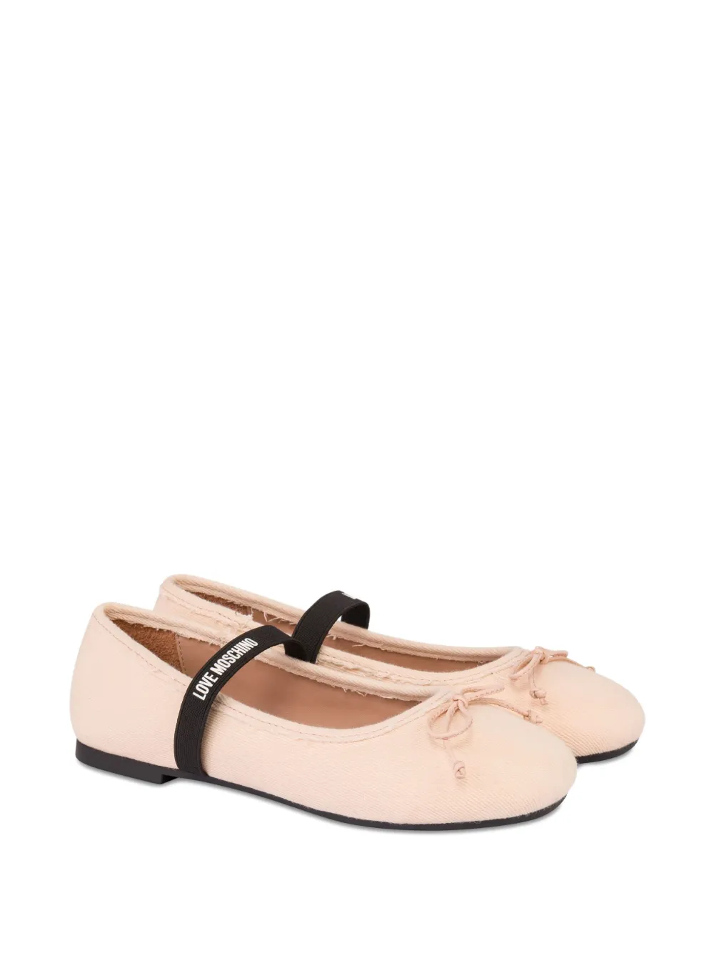 Love Moschino Ballerina's met strikbandje - Roze