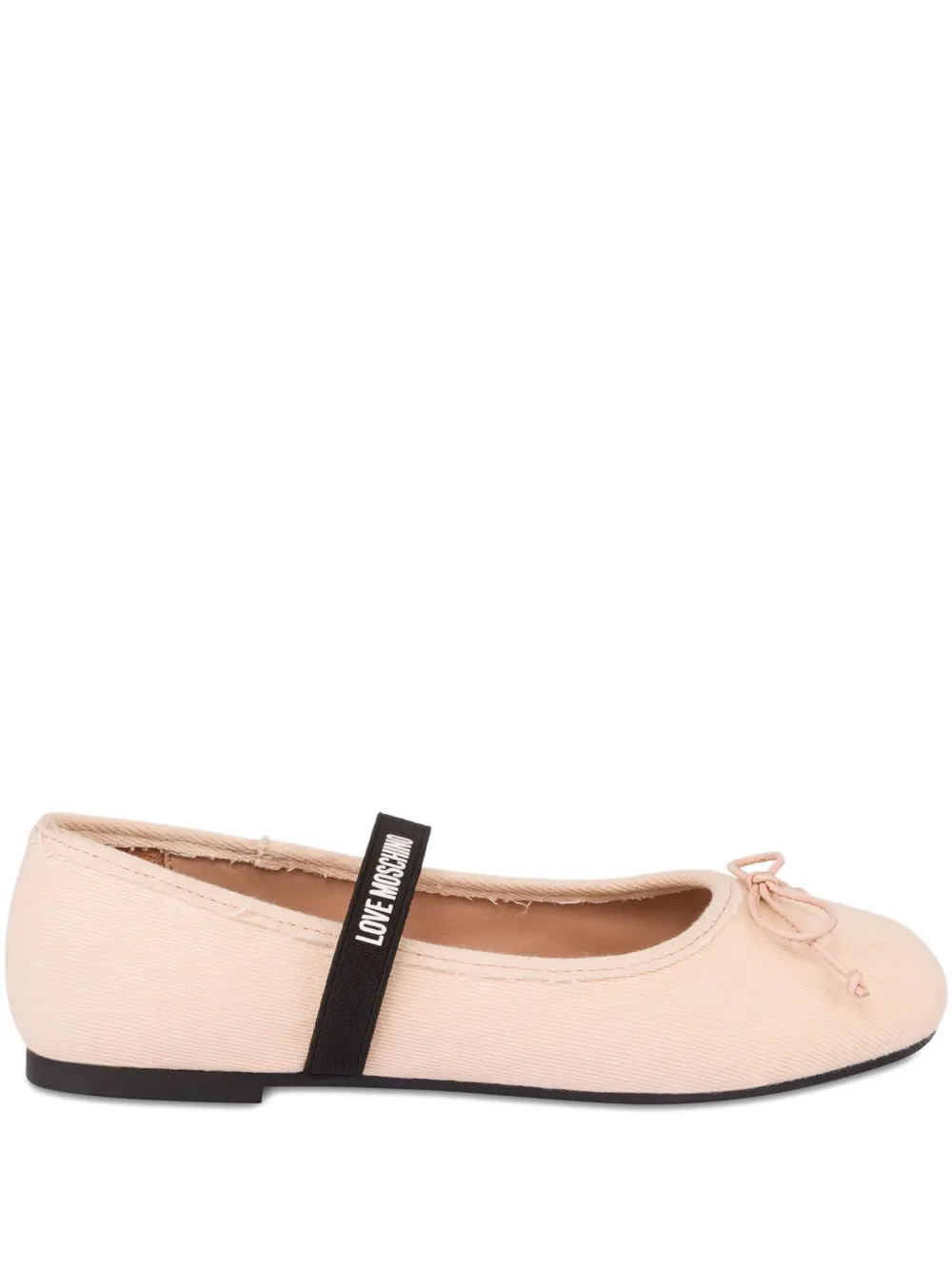 Love Moschino Ballerine con cinturino e fiocco - Rosa
