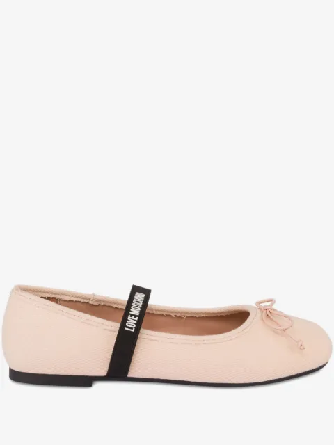 Love Moschino bow strap ballet flats