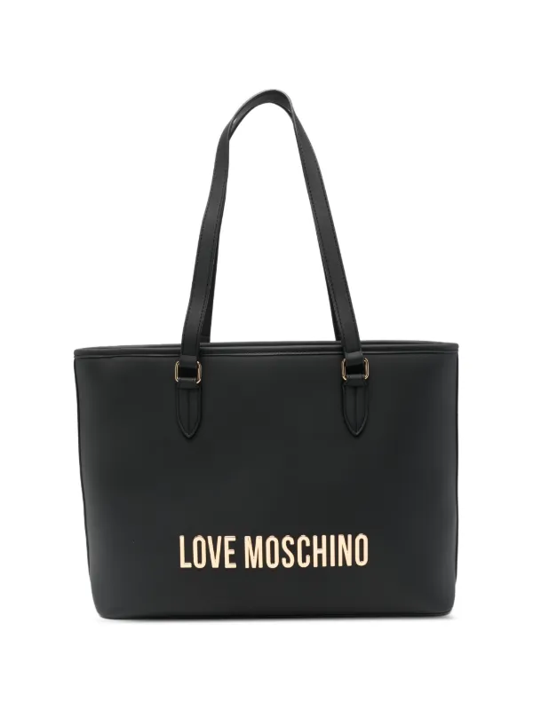 Love Moschino ロゴプレート ショルダーバッグ | ブラック | FARFETCH JP