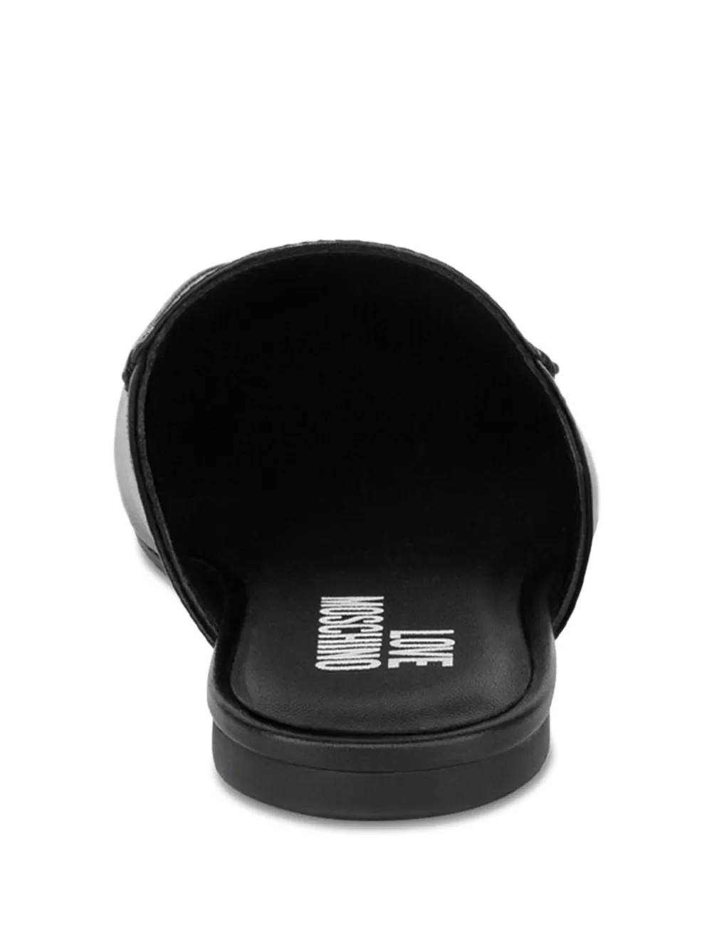 Love Moschino Muiltjes met hartdetail Zwart